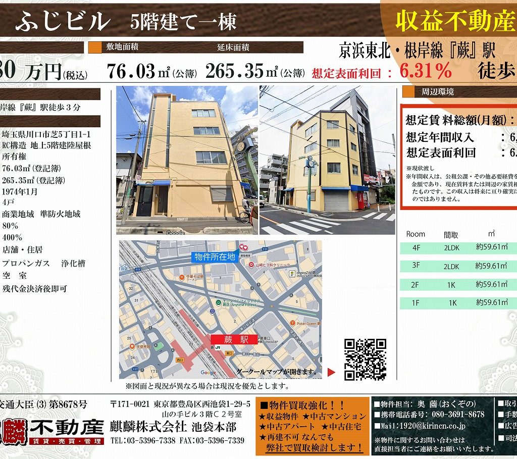 ふじビル　５階建て一棟