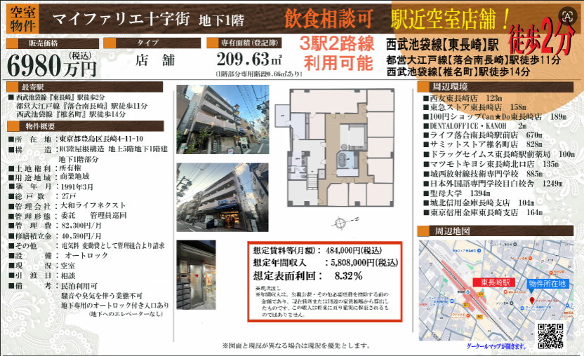 マイファリエ十字街　地下１階